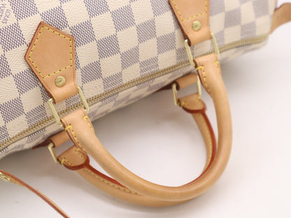 LOUIS VUITTON N41533 Azur Speedy 30 Handbag