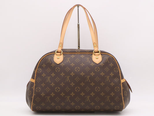 LOUIS VUITTON M95566 Monogram Montorgueil GM Handbag with Dust Bag, Padlock, and Two Keys