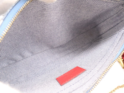 LOUIS VUITTON M44990 Monogram Denim Multi Pochette Accessoires RFID Verified Shoulder Bag with Two Pouches and Shoulder Strap