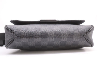 LOUIS VUITTON N41260? Damier Graphite District PM Shoulder Bag