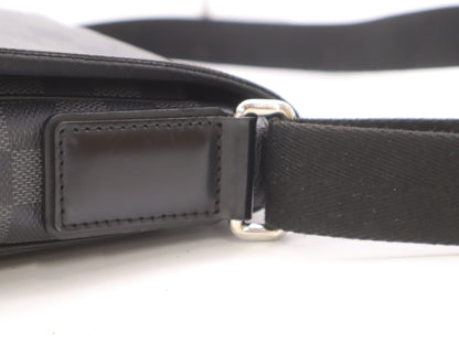 LOUIS VUITTON N41260? Damier Graphite District PM Shoulder Bag