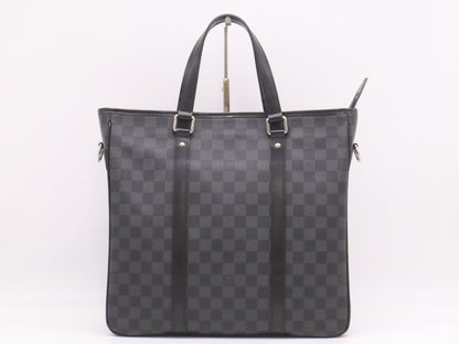 LOUIS VUITTON N41259 Damier Graphite Tadao PM Tote Bag