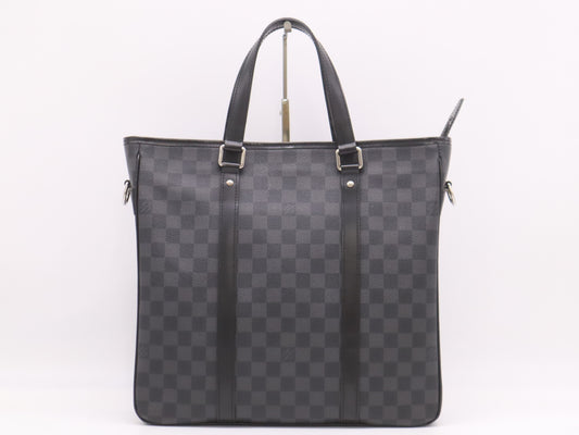 LOUIS VUITTON N41259 Damier Graphite Tadao PM Tote Bag