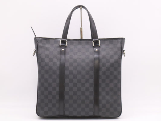 LOUIS VUITTON N41259 Damier Graphite Tadao PM Tote Bag