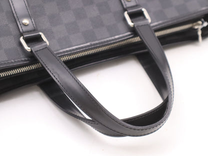 LOUIS VUITTON N41259 Damier Graphite Tadao PM Tote Bag