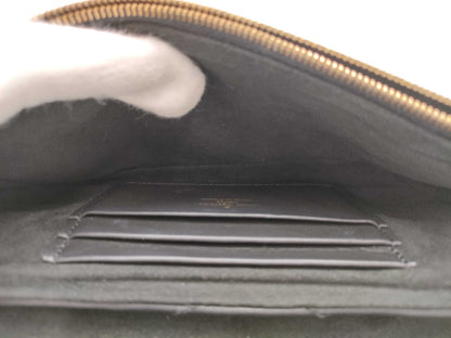 LOUIS VUITTON Pochette Chain Wallet M63929 Black with Gold Hardware and Calf Leather TJ0169 Shoulder Bag