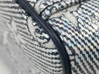 LOUIS VUITTON Micro Vanity 2-Way Shoulder Bag, Jacquard, M82467, Blue with Gold Hardware, Monogram Laminated, RFID, and More
