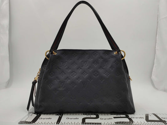 LOUIS VUITTON Pontu PM Tote Bag, Navy Blue with Gold Hardware, Monogram Empreinte, M43721 DU0199