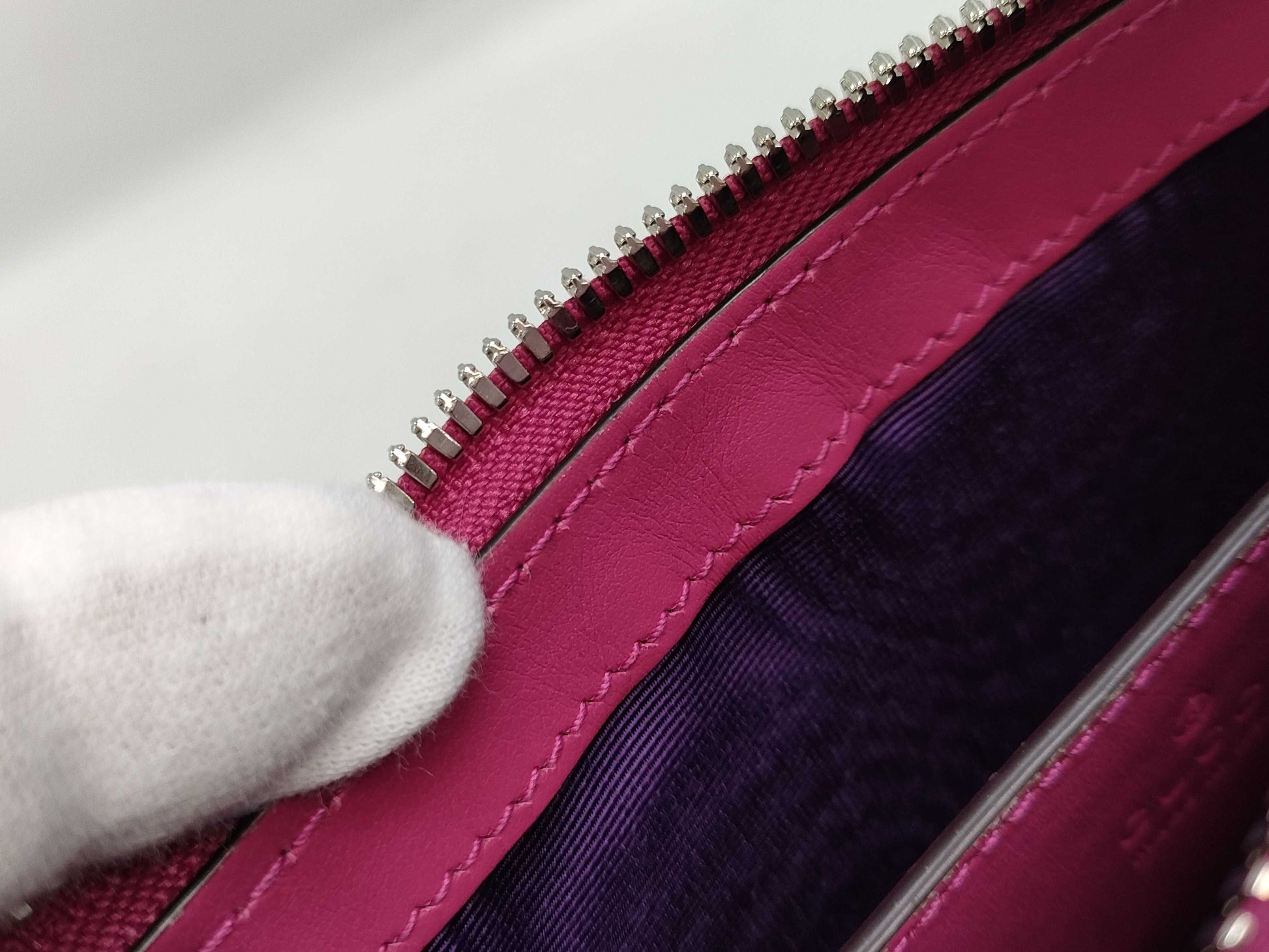 GUCCI GG Matelasse 2-way Shoulder Bag in Pink with Silver Hardware, Quilted Nylon and Leather Shoulder Strap, Dust Bag
