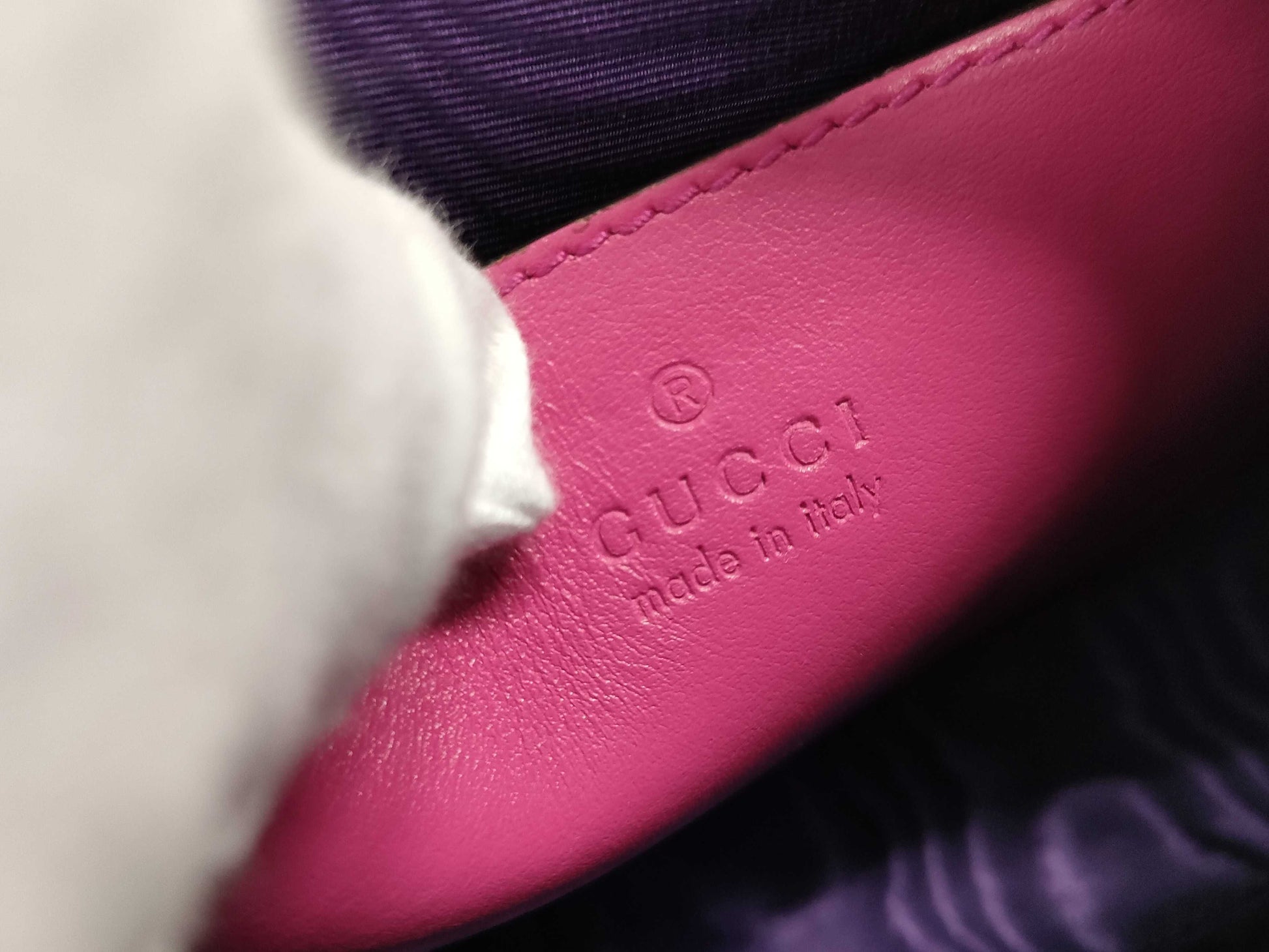 GUCCI GG Matelasse 2-way Shoulder Bag in Pink with Silver Hardware, Quilted Nylon and Leather Shoulder Strap, Dust Bag