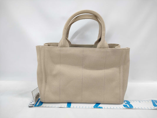 PRADA Beige Canapa 2-Way Handbag in Canvas B2439O