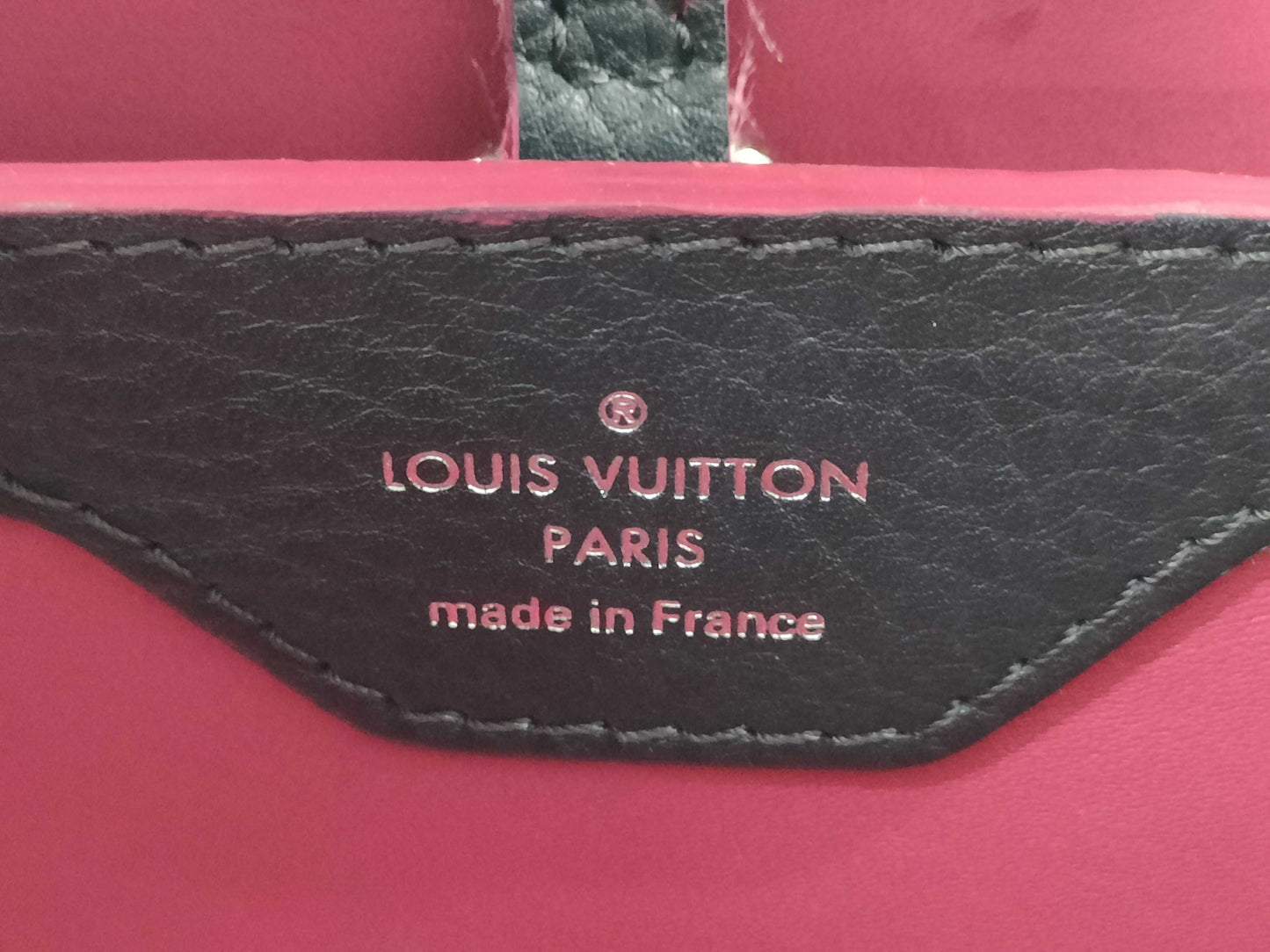 LOUIS VUITTON Capucines BB 2-way Shoulder Bag, Black Cobalt and Fuchsia with Gold Hardware and Taurillon Leather, M94517, RFID-Non-Reactive, Shoulder Bag, Dust Bag, Handbag