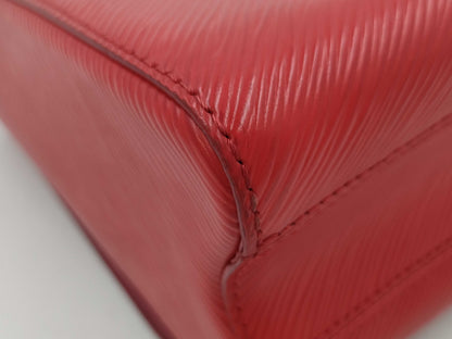LOUIS VUITTON Twist MM Chain Shoulder Bag in Red with Silver Hardware and Epi Leather, M50523 FL3166, Mirrored Shoulder Bag