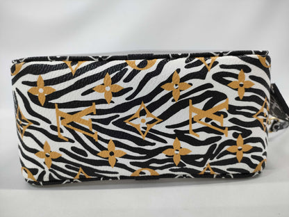 LOUIS VUITTON Jungle Beach Pouch Shoulder Bag in White with Multicolored and Gold Hardware, Monogram Canvas, M67883 TR2129 Shoulder Bag