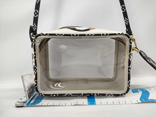 LOUIS VUITTON Jungle Beach Pouch Shoulder Bag in White with Multicolored and Gold Hardware, Monogram Canvas, M67883 TR2129 Shoulder Bag
