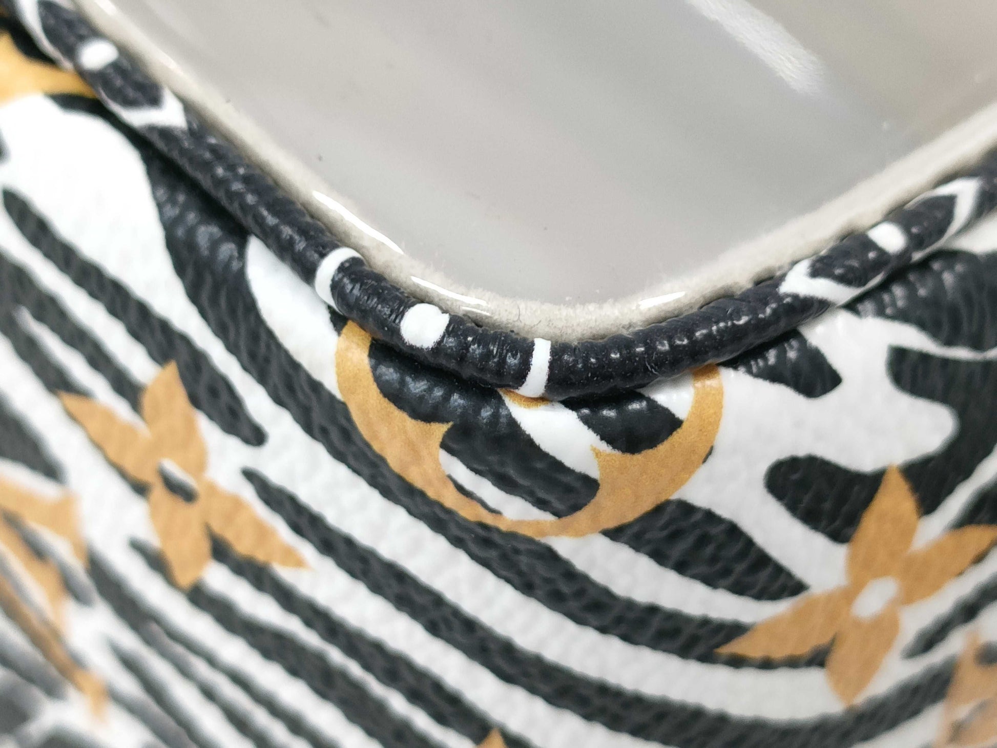 LOUIS VUITTON Jungle Beach Pouch Shoulder Bag in White with Multicolored and Gold Hardware, Monogram Canvas, M67883 TR2129 Shoulder Bag