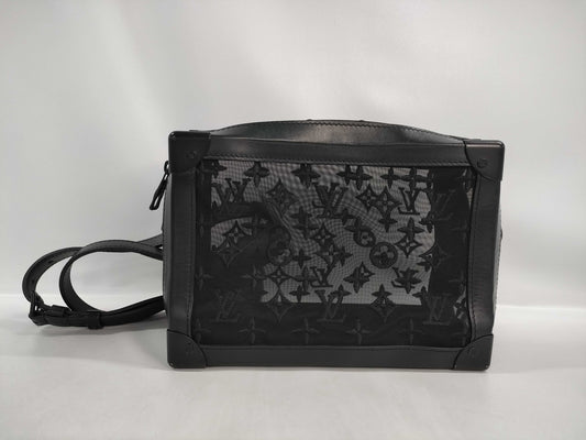 LOUIS VUITTON Soft Trunk Shoulder Bag in Eclipse Monogram Canvas M44730 DU2159 Shoulder Bag