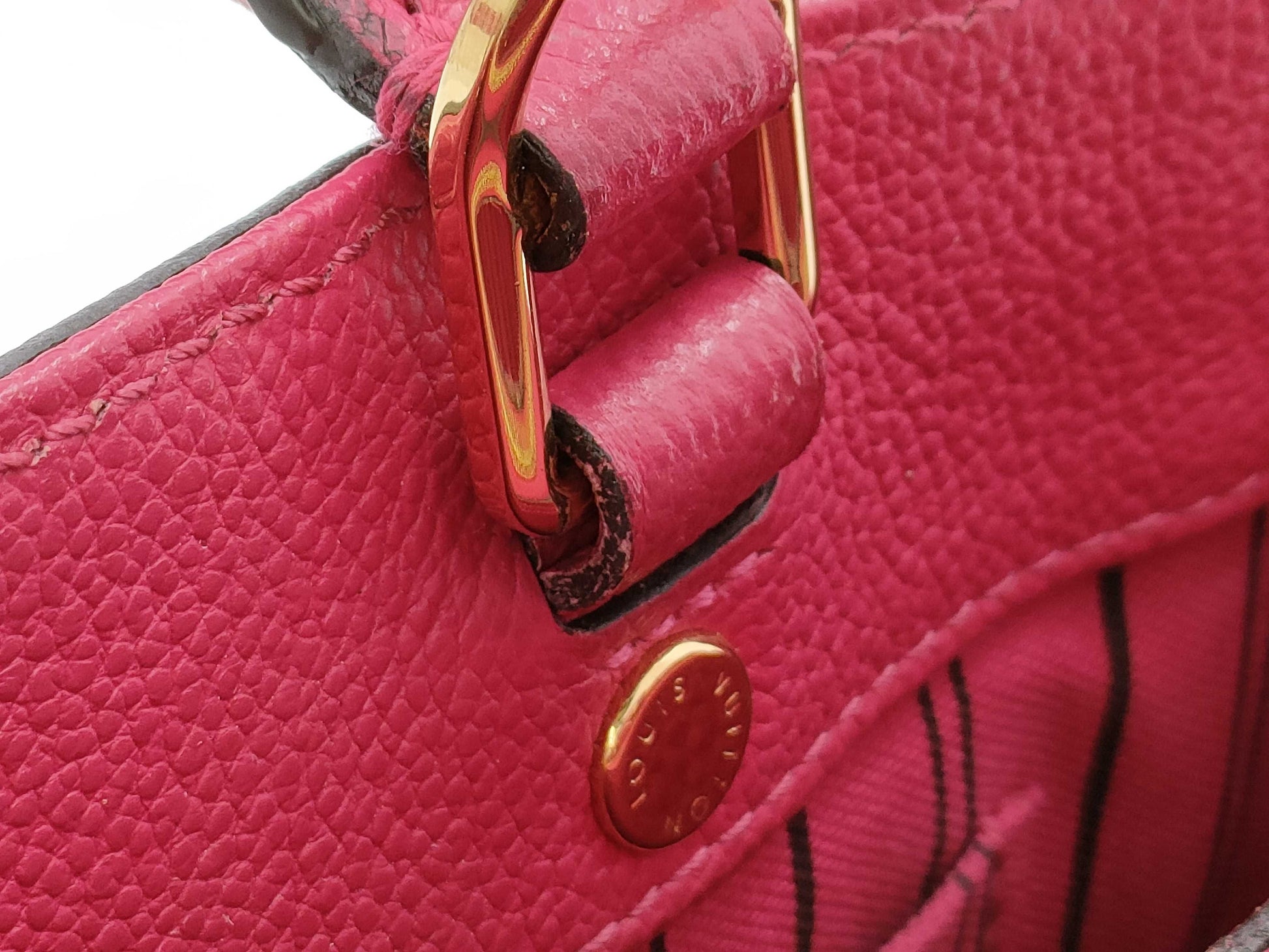 LOUIS VUITTON Montaigne BB Monogram Empreinte Pink M50617 SP1108 Handbag