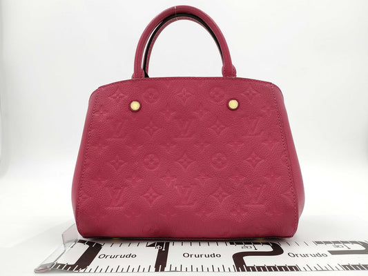 LOUIS VUITTON Montaigne BB Monogram Empreinte Pink M50617 SP1108 Handbag
