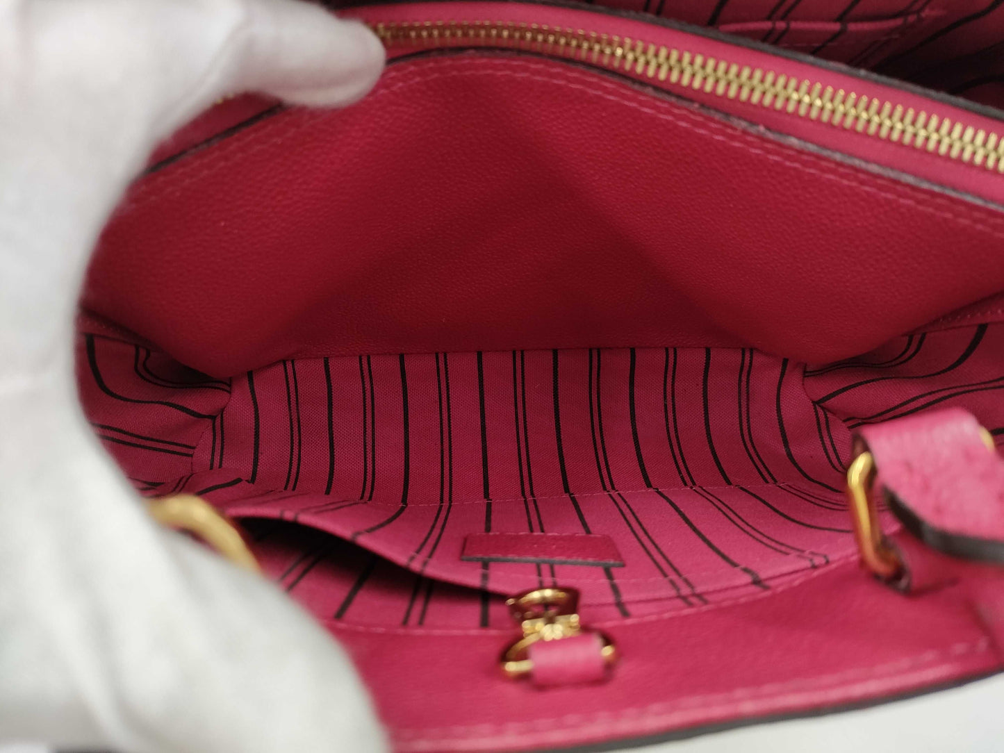 LOUIS VUITTON Montaigne BB Monogram Empreinte Pink M50617 SP1108 Handbag