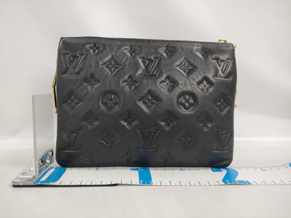 LOUIS VUITTON Coussin BB 2-Way Shoulder Bag, Black Leather with Gold Hardware, M21259, RFID, Shoulder Strap, Chain, Shoulder Bag