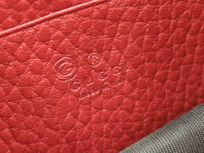 GUCCI Interlocking G Chain Shoulder Wallet in Red with Gold Hardware and Leather, 510314 203887 Shoulder Bag