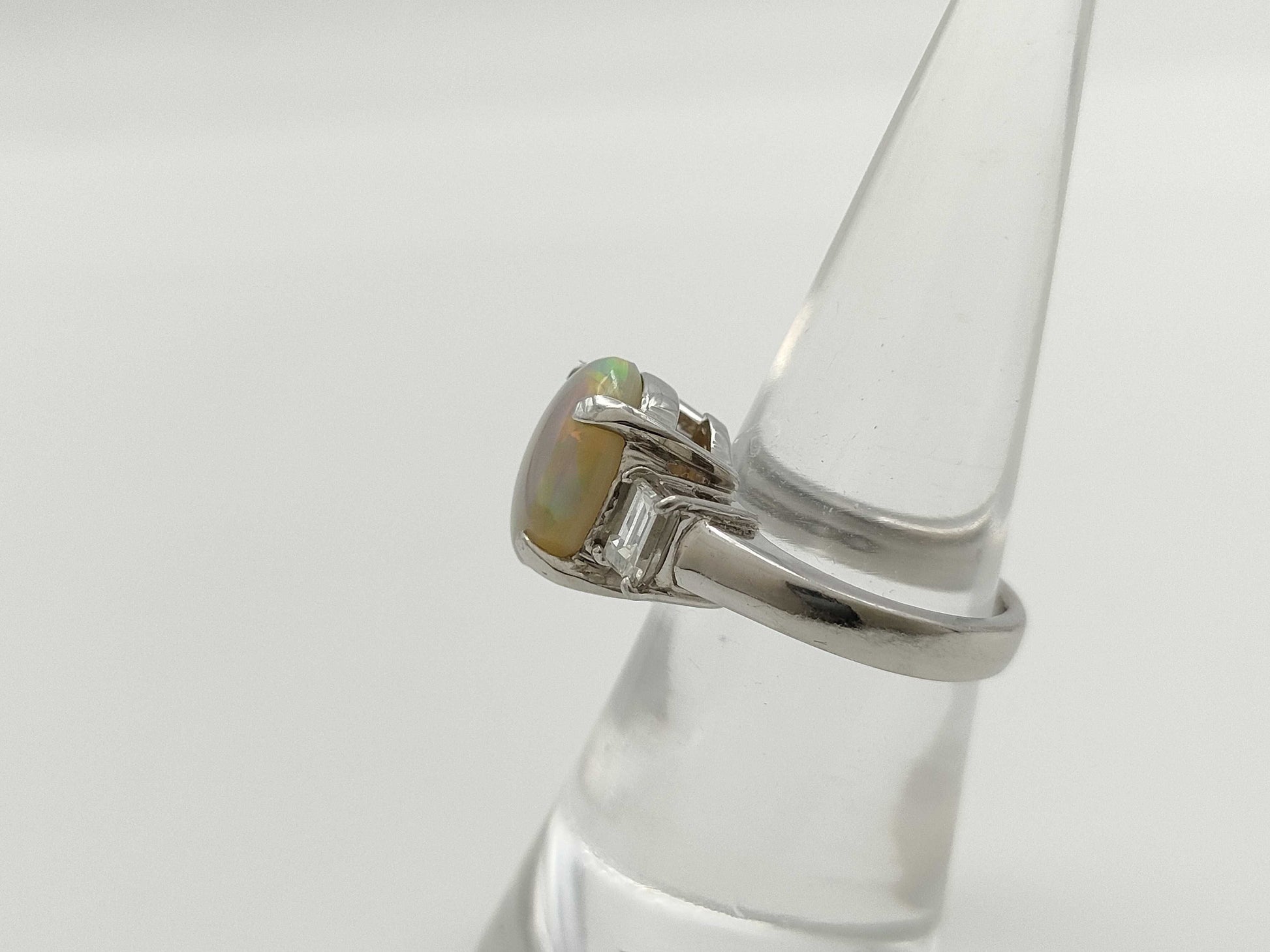 OP 2.99ct D 0.63ct PT900 8.7g Ring 