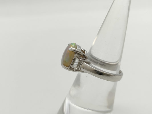OP 2.99ct D 0.63ct PT900 8.7g Ring 