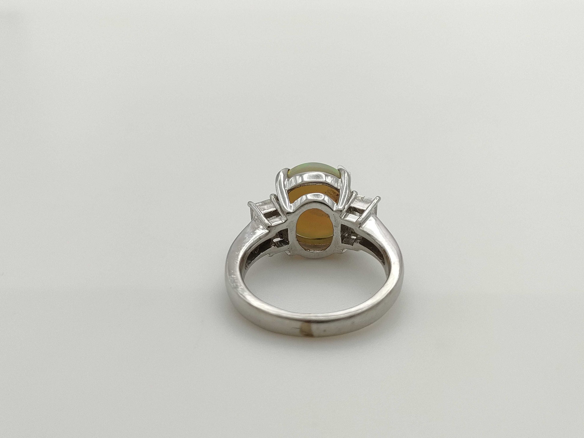 OP 2.99ct D 0.63ct PT900 8.7g Ring 