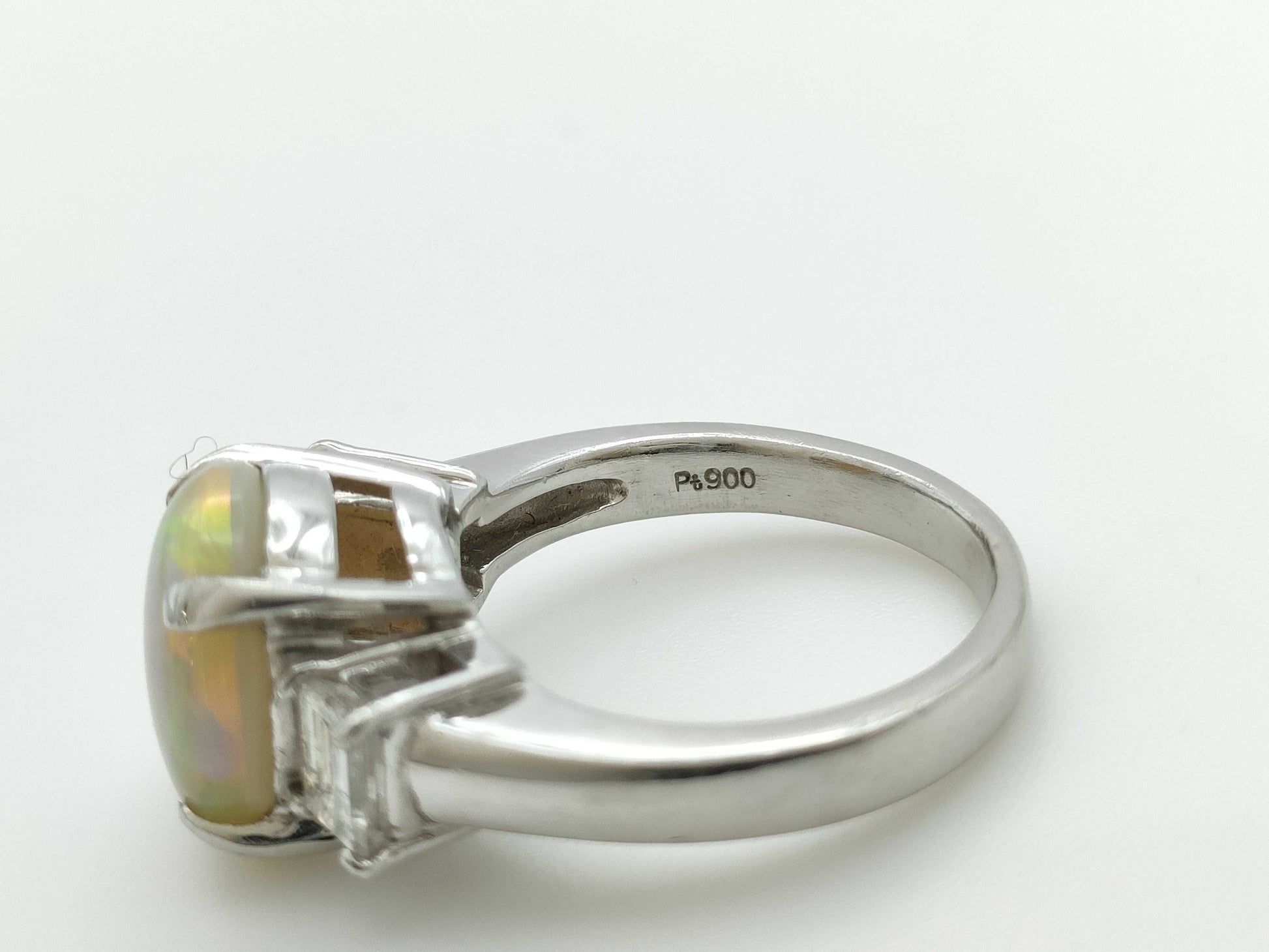 OP 2.99ct D 0.63ct PT900 8.7g Ring 