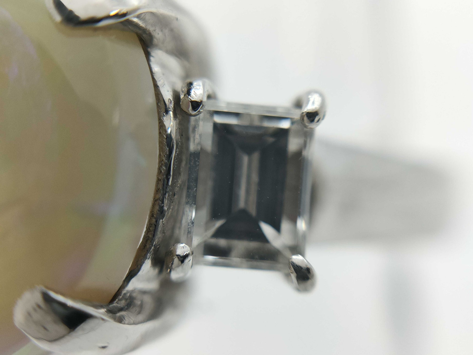 OP 2.99ct D 0.63ct PT900 8.7g Ring 