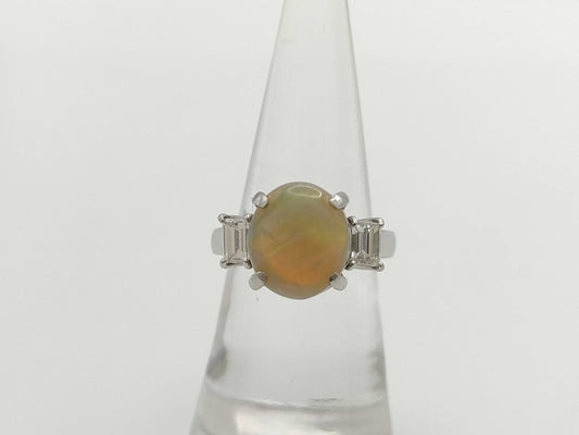 OP 2.99ct D 0.63ct PT900 8.7g Ring 