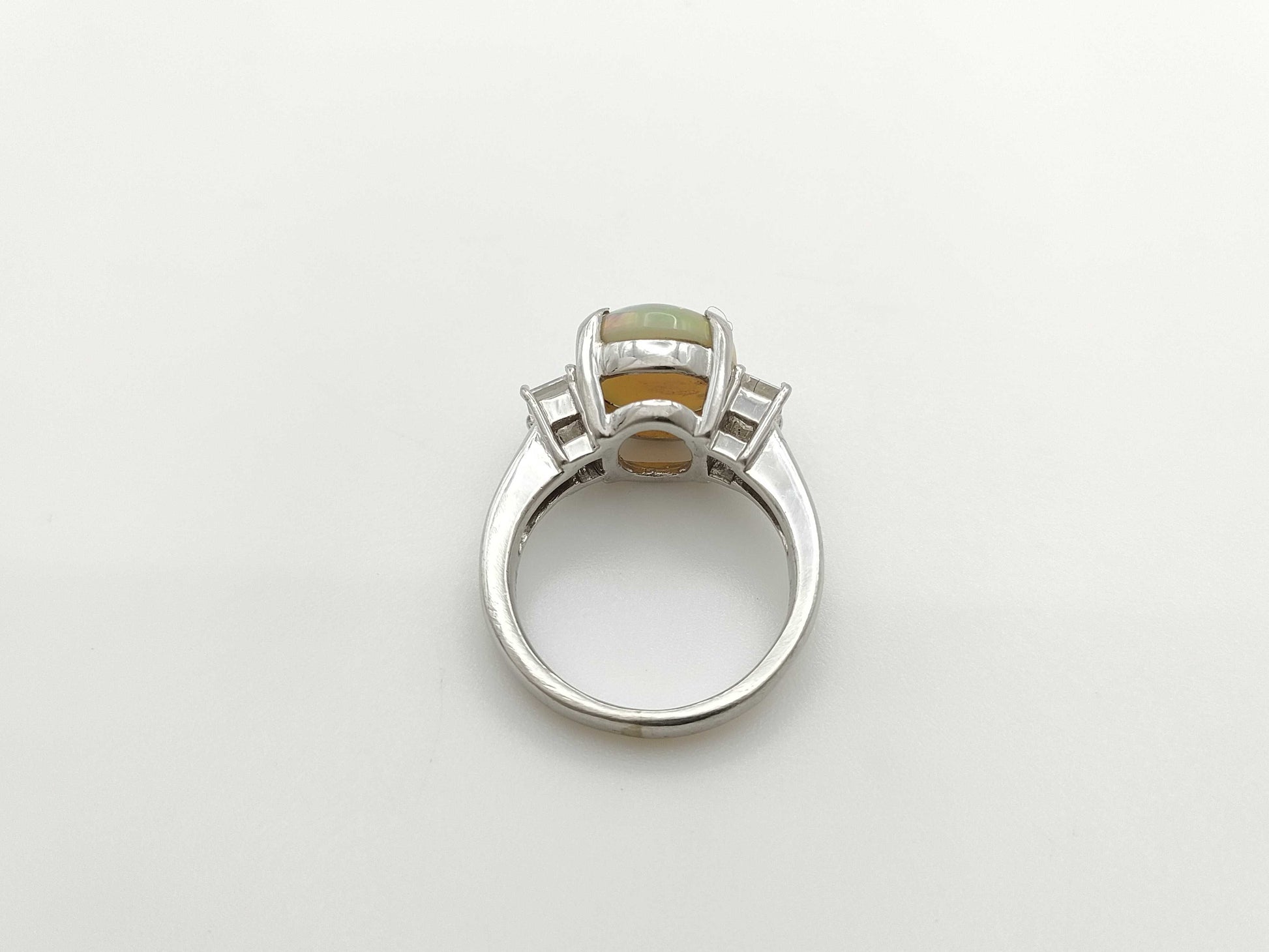 OP 2.99ct D 0.63ct PT900 8.7g Ring 