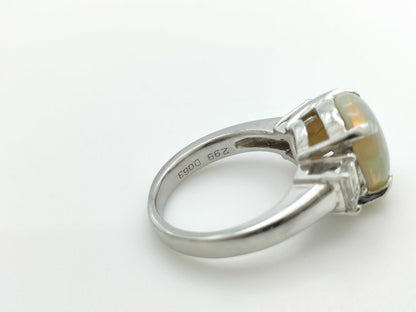 OP 2.99ct D 0.63ct PT900 8.7g Ring 