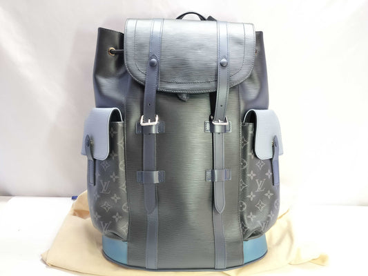 LOUIS VUITTON Christopher PM Epi Monogram Eclipse Backpack M53424