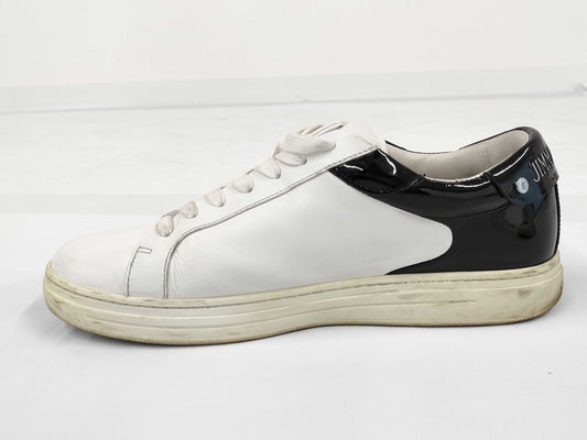 JIMMY CHOO Sneakers White Black Size 40 Sneakers