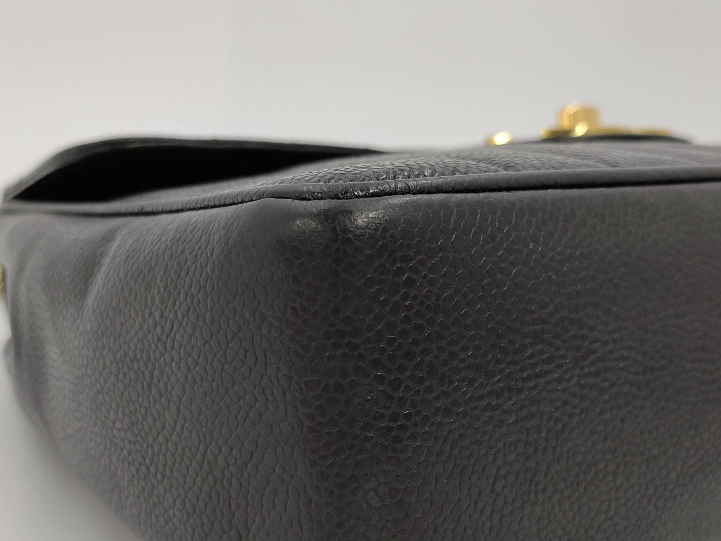 CHANEL Mademoiselle Chain Shoulder Bag with Caviar Skin