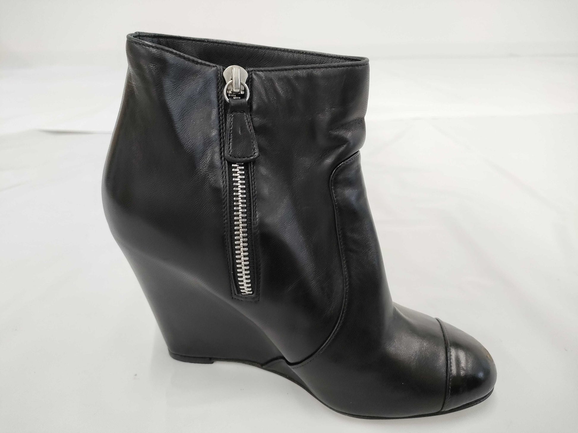 CHANEL short boots wedge sole size 37 other shoes