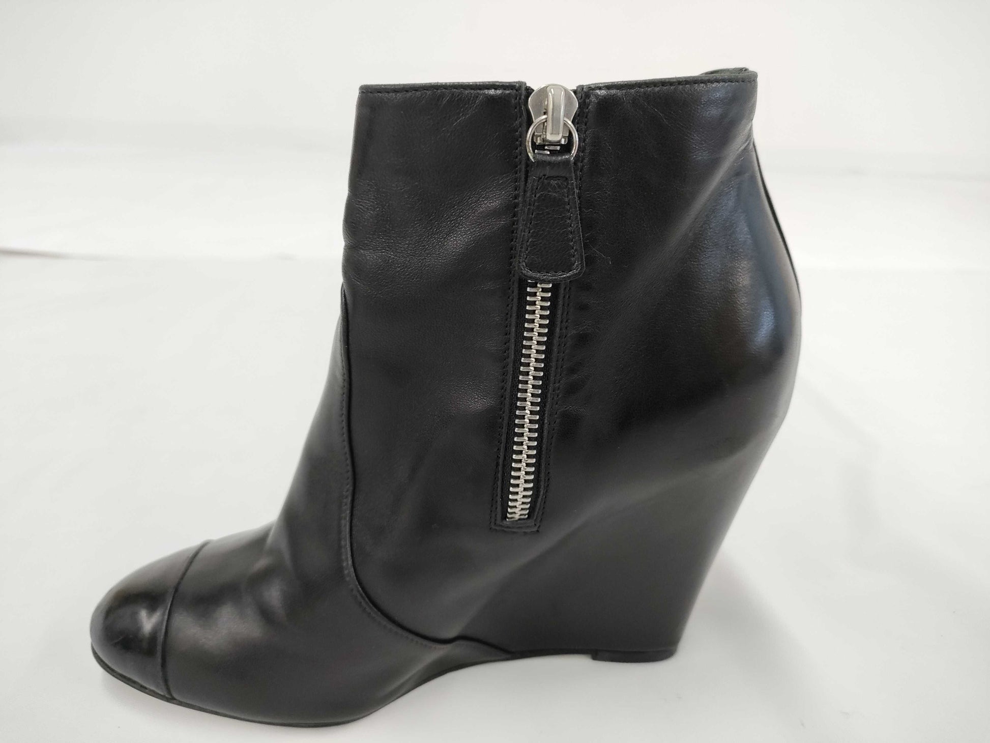 CHANEL short boots wedge sole size 37 other shoes
