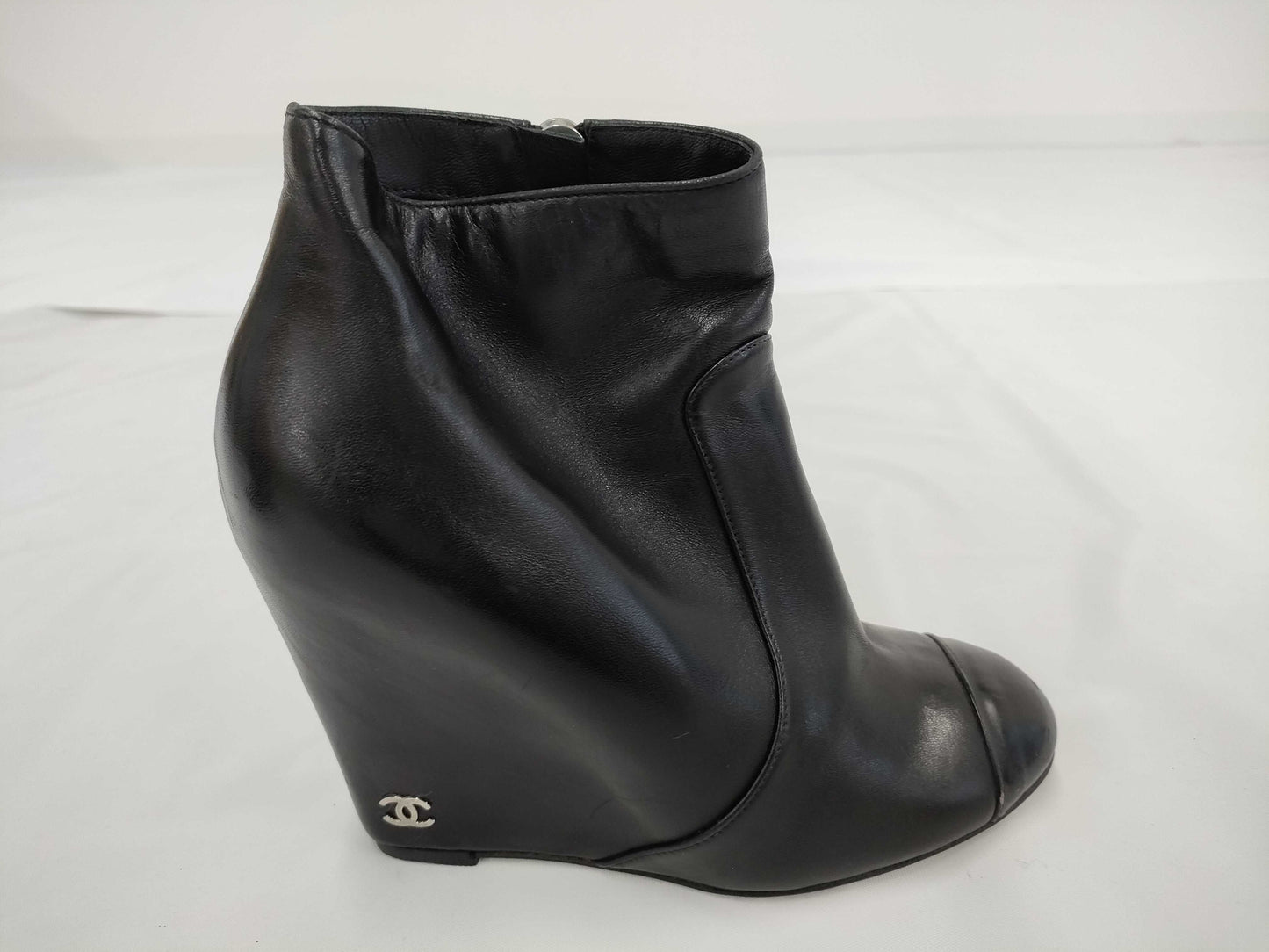 CHANEL short boots wedge sole size 37 other shoes