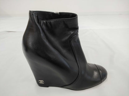 CHANEL short boots wedge sole size 37 other shoes