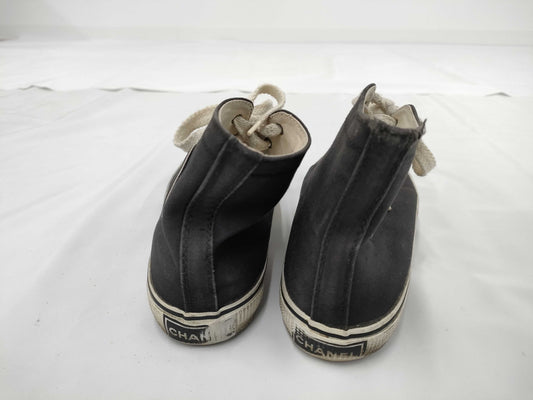 CHANEL high-top sneakers canvas size 38 sneakers