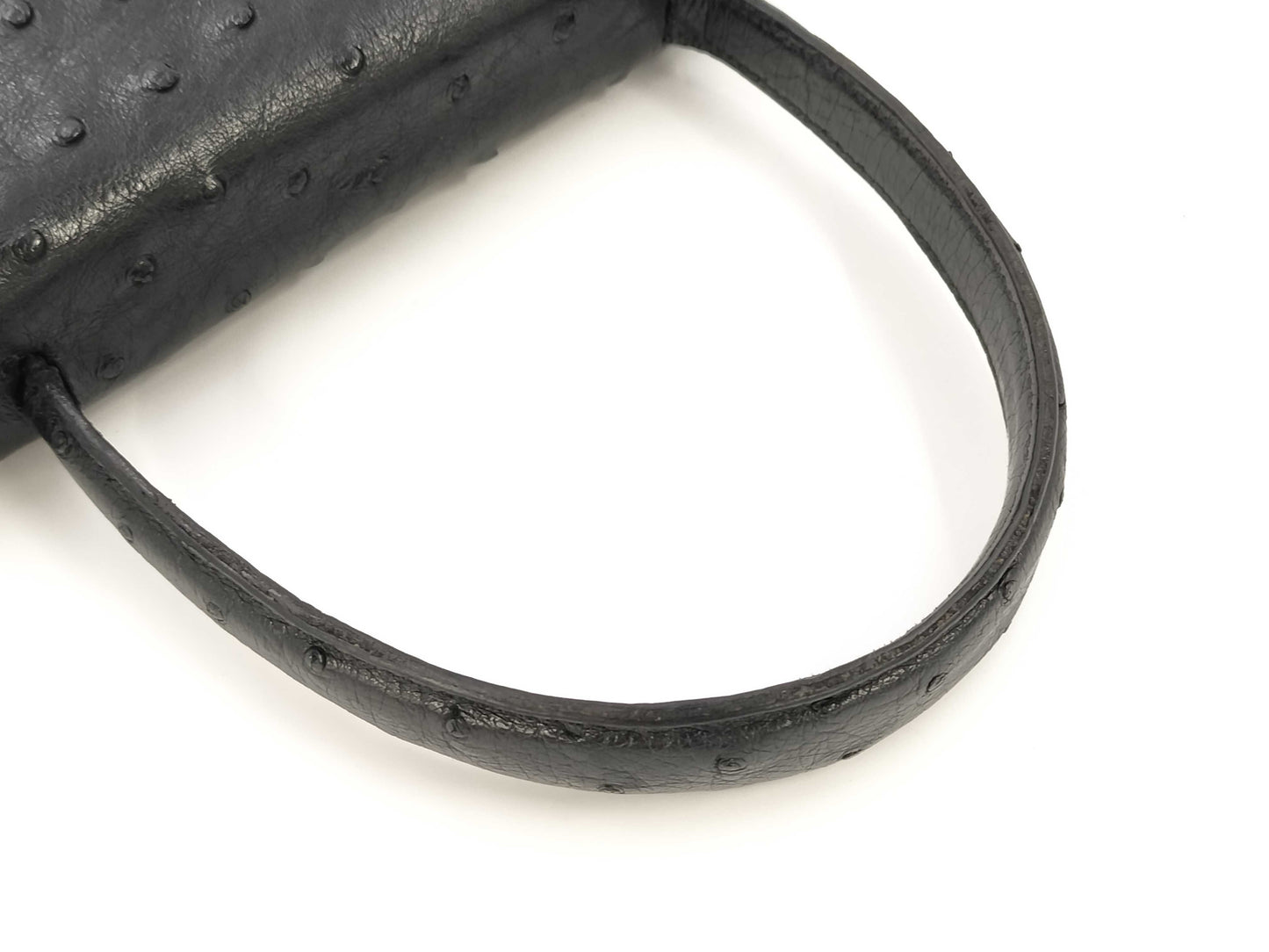 CELINE Ostrich Triomphe Hardware Handbag