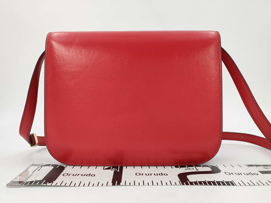 CELINE Classic Box Shoulder Bag Red Shoulder Bag