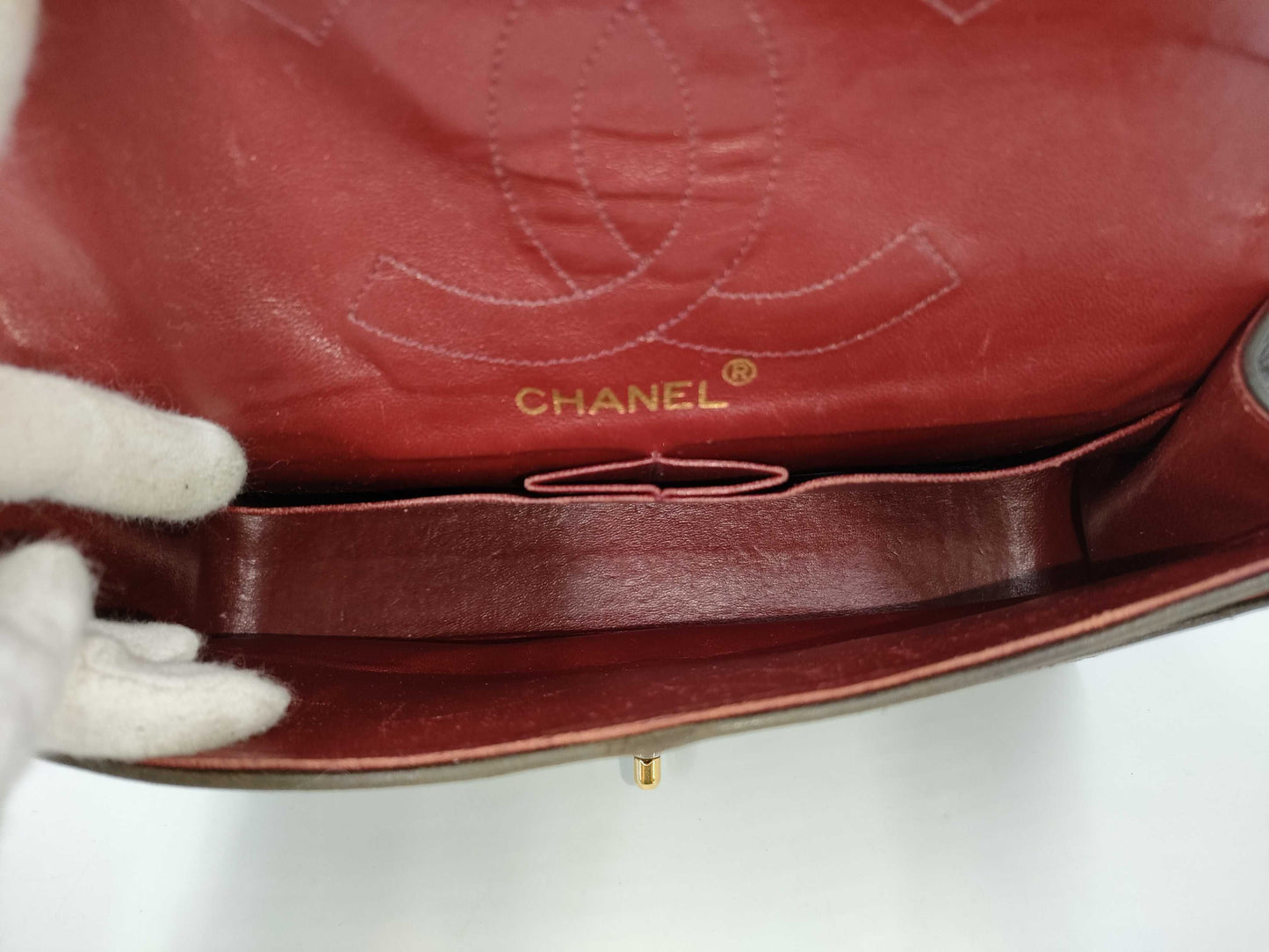 CHANEL CHANEL Matelasse Brown Double Flap Chain Shoulder Lambskin Shoulder Bag