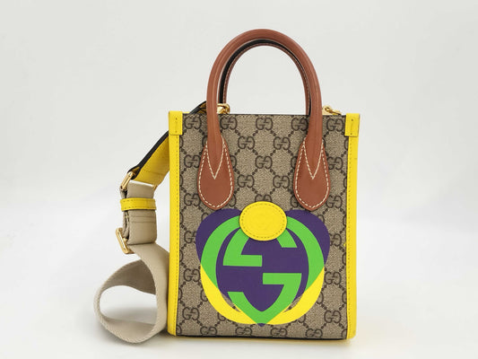 GUCCI GUCCI GG Supreme Vertical 2-Way Handbag