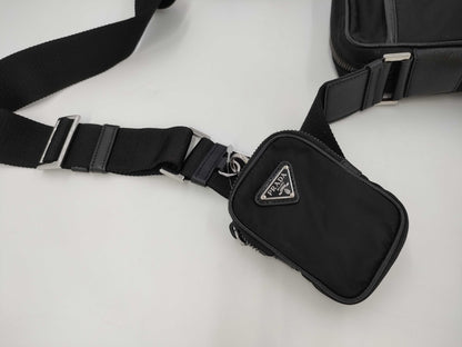 PRADA PRADA Saffiano Combi Shoulder Bag with Pouch