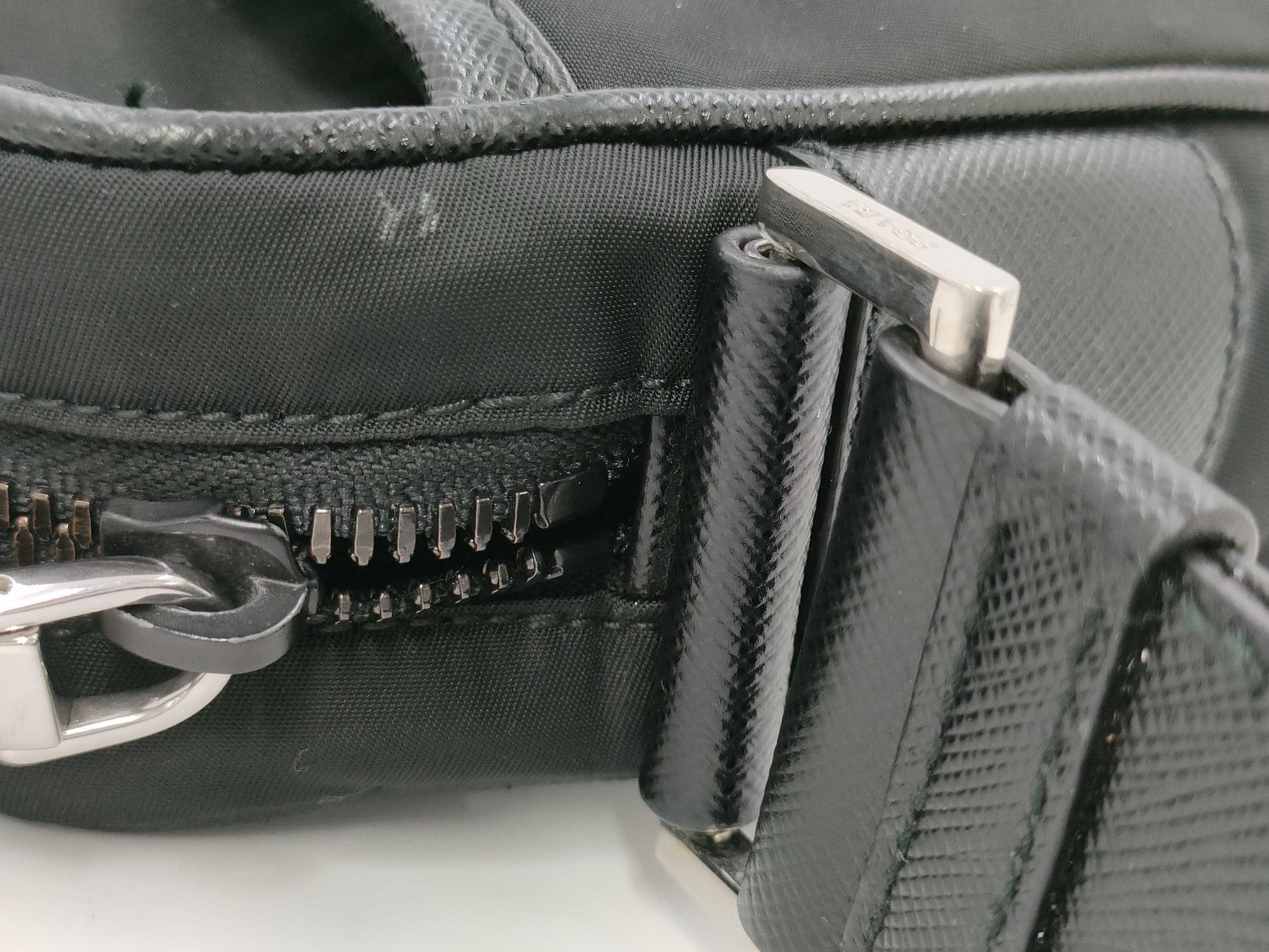 PRADA PRADA Saffiano Combi Shoulder Bag with Pouch