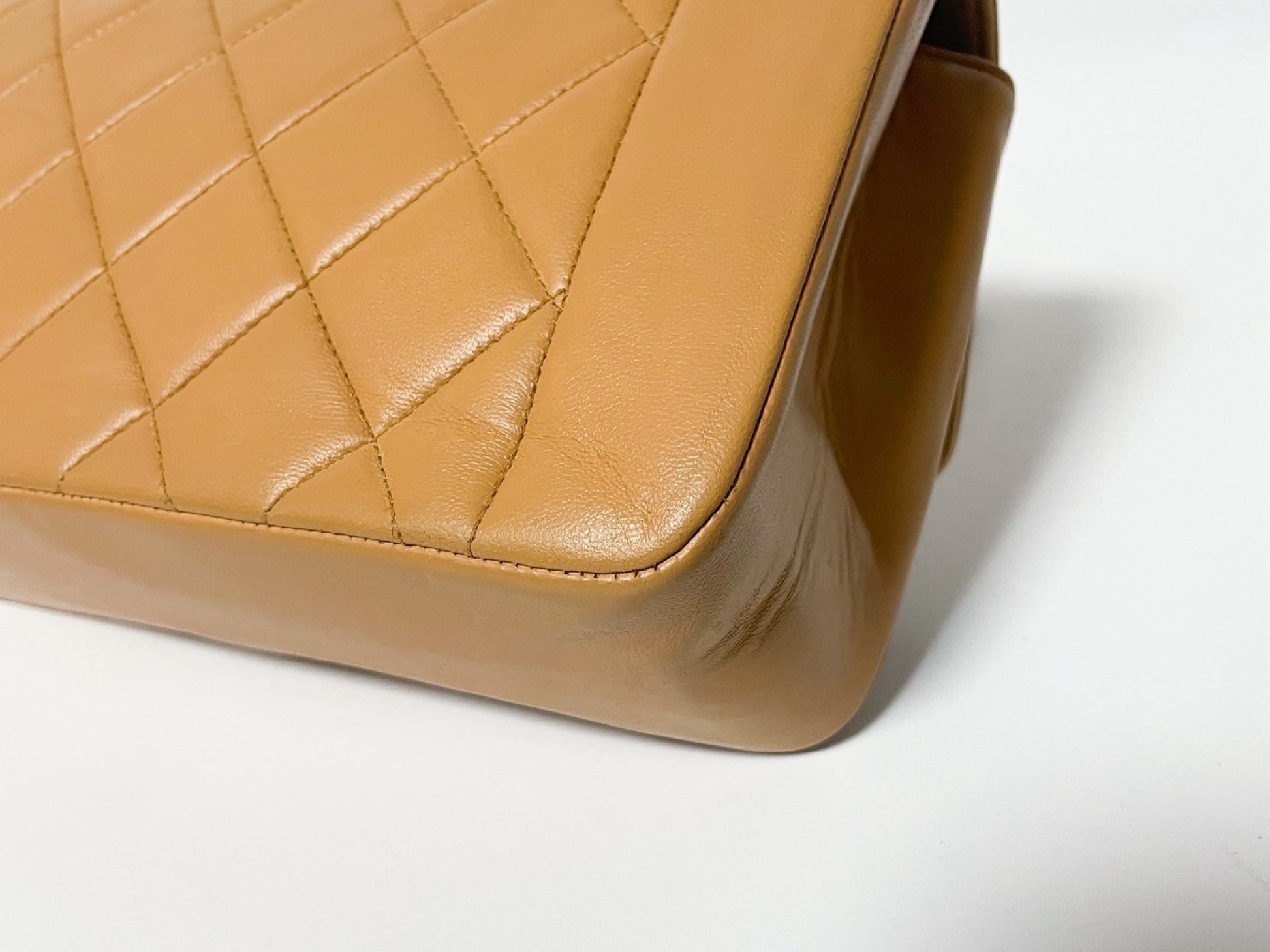 CHANEL Diana Pink Beige Lambskin Matelasse Shoulder Bag with Seal