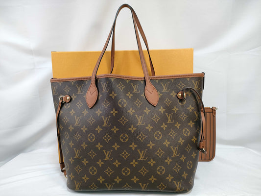 LOUIS VUITTON M12061 Monogram Reusable Neverfull Inside-Out MM Tote Bag with RFID Pouch